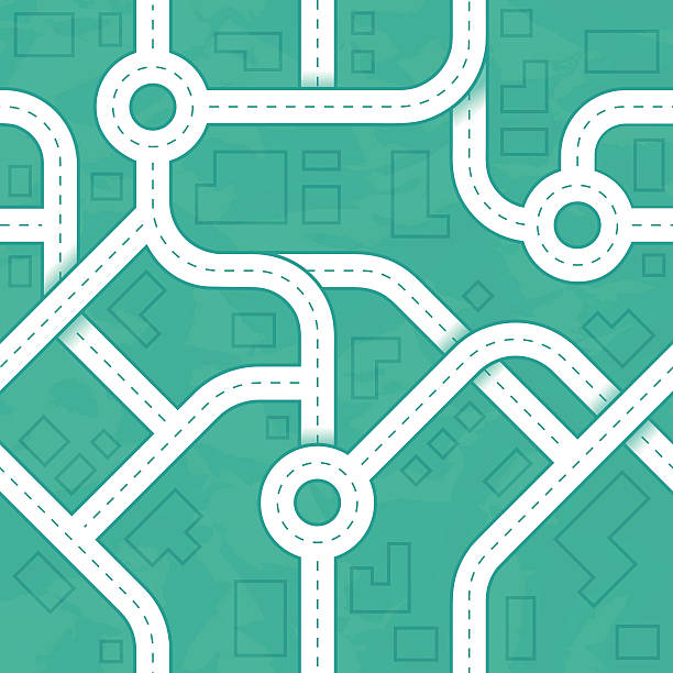 bezproblémové silniční a městské pozadí - život ve městě stock ilustrace