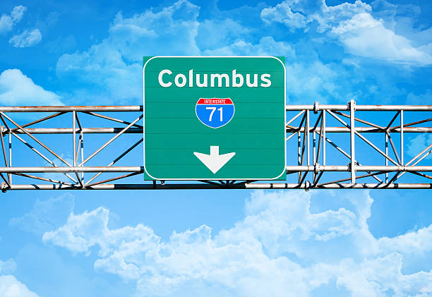 Columbus Interstate 71 Sign stock photo