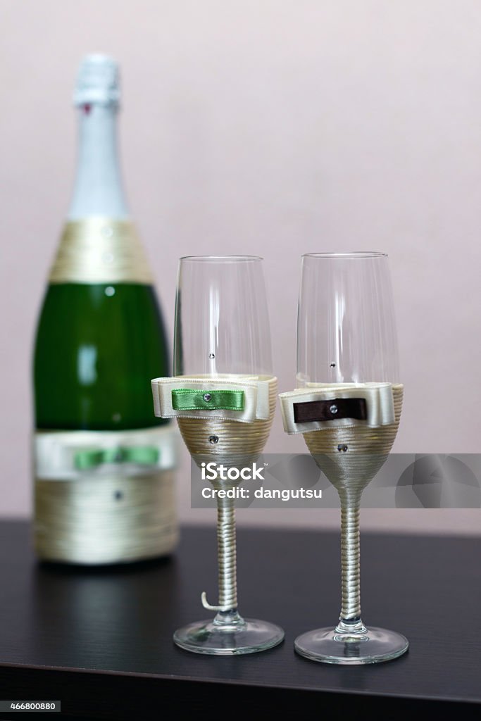 Wedding glasses 2015 Stock Photo