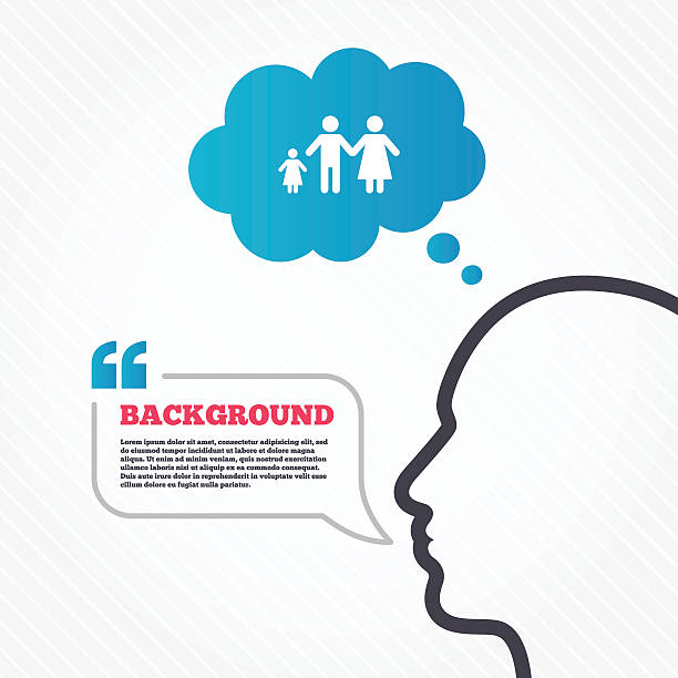 istock Complete family with one child sign icon 466801950
