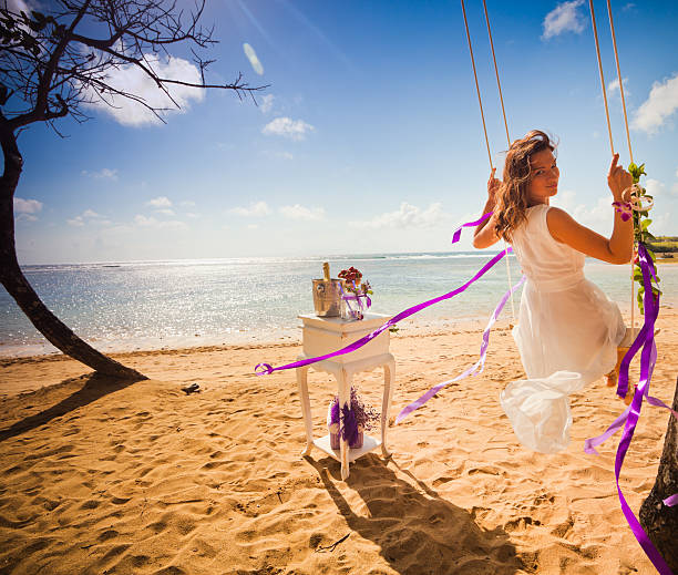 istock background of bride ride on a swing 466808686