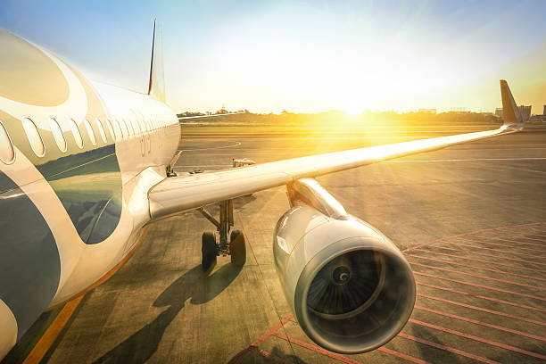 istock Airplane at international airport terminal gate ready for takeoff 466815656