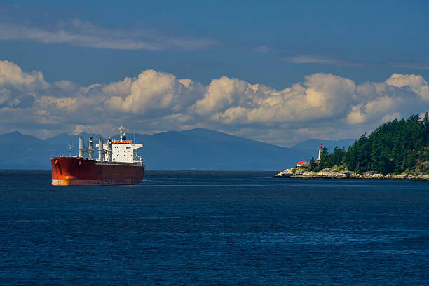 istock Freighter and Lighhouse 466819718