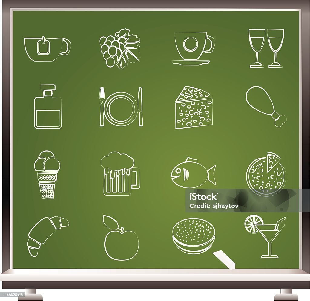 Food, Drink and beverage icons Food, Drink and beverage icons - vector icon set 2015 stock vector