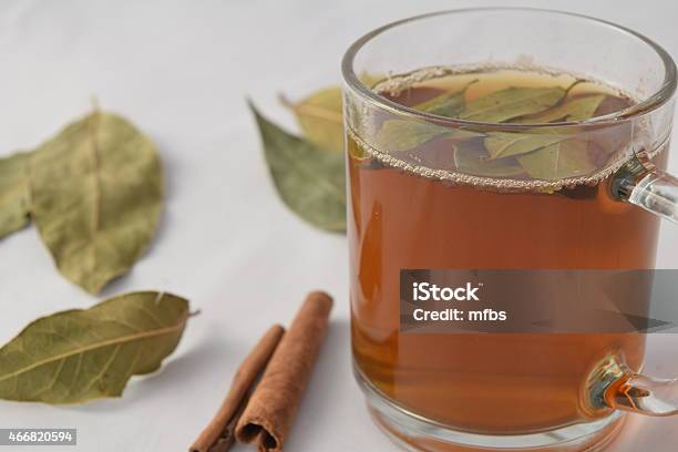 Tea With Pine Nuts And Cinnamon Stock Photo - Download Image Now - Bay Leaf, Cinnamon, Tea - Hot Drink