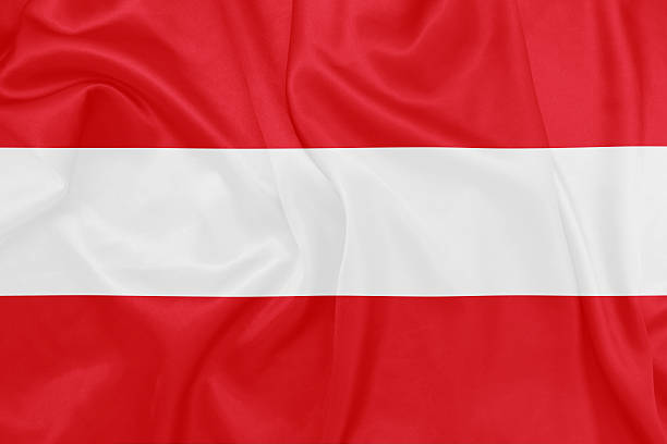 istock Austria - Waving national flag on silk texture 466824012