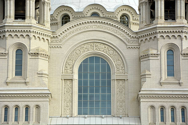 istock Naval Cathedral in Kronstadt as a background. Closeup view 466825416