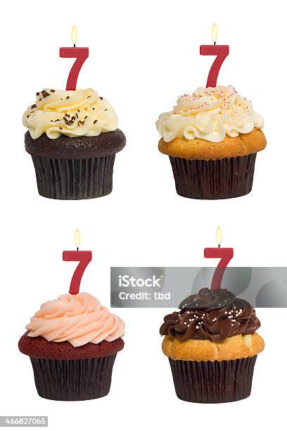 Numbered Cupcake Stock Photo - Download Image Now - Anniversary, Baked, Baked Pastry Item