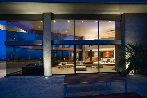istock View of luxury home with luxury windows 466829782