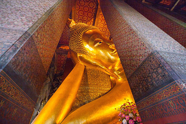 istock Buddha gold statue in Wat Pho, Bangkok 466830097