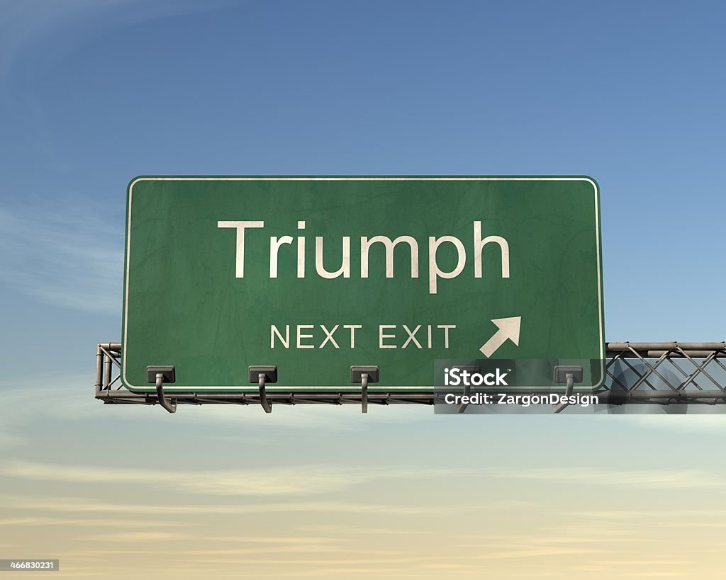 Triumph-Straßenschild - Lizenzfrei Ausgangsschild Stock-Foto