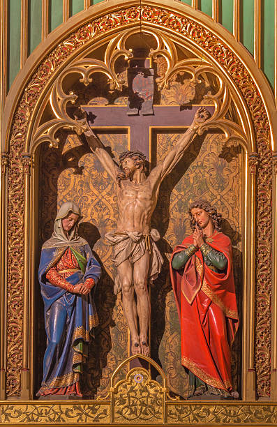 istock Bratislava - Crucifixion from side altar of cathedral 466831023