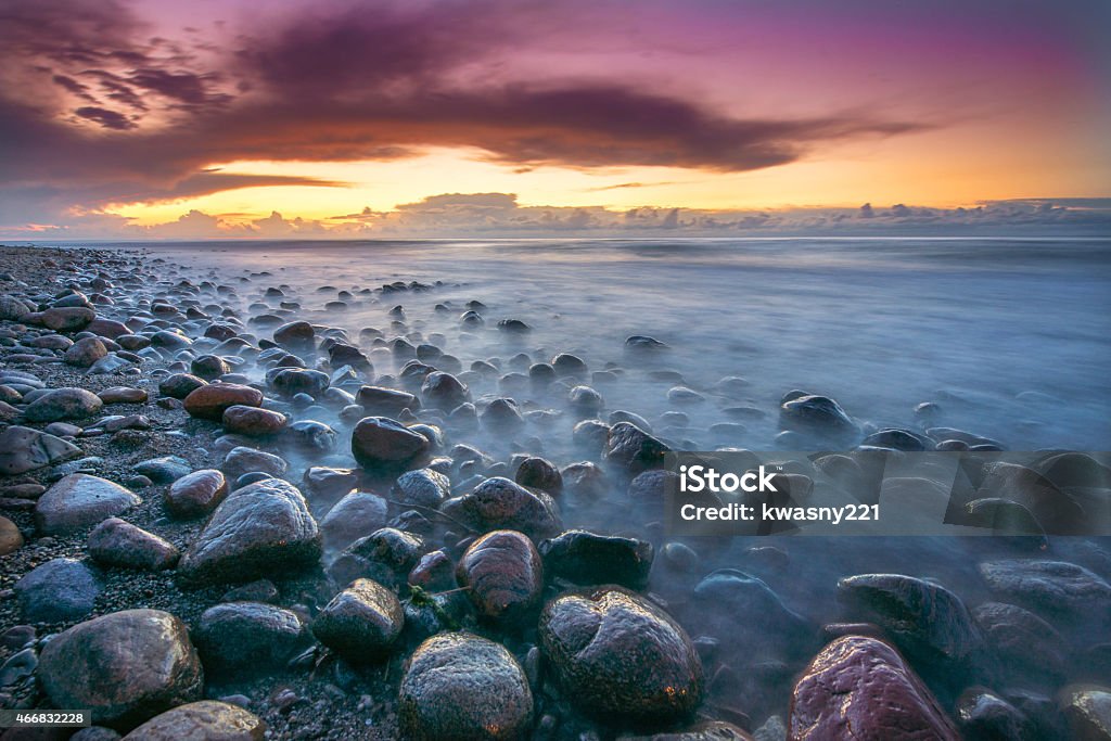 Sunset at Baltic sea 2015 Stock Photo