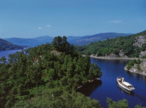 The Trossachs is one of the most Romantic regions of the Scottish Highlands, and nowhere more so than at Loch Katrine, perhaps the most famous of the area's lochs.