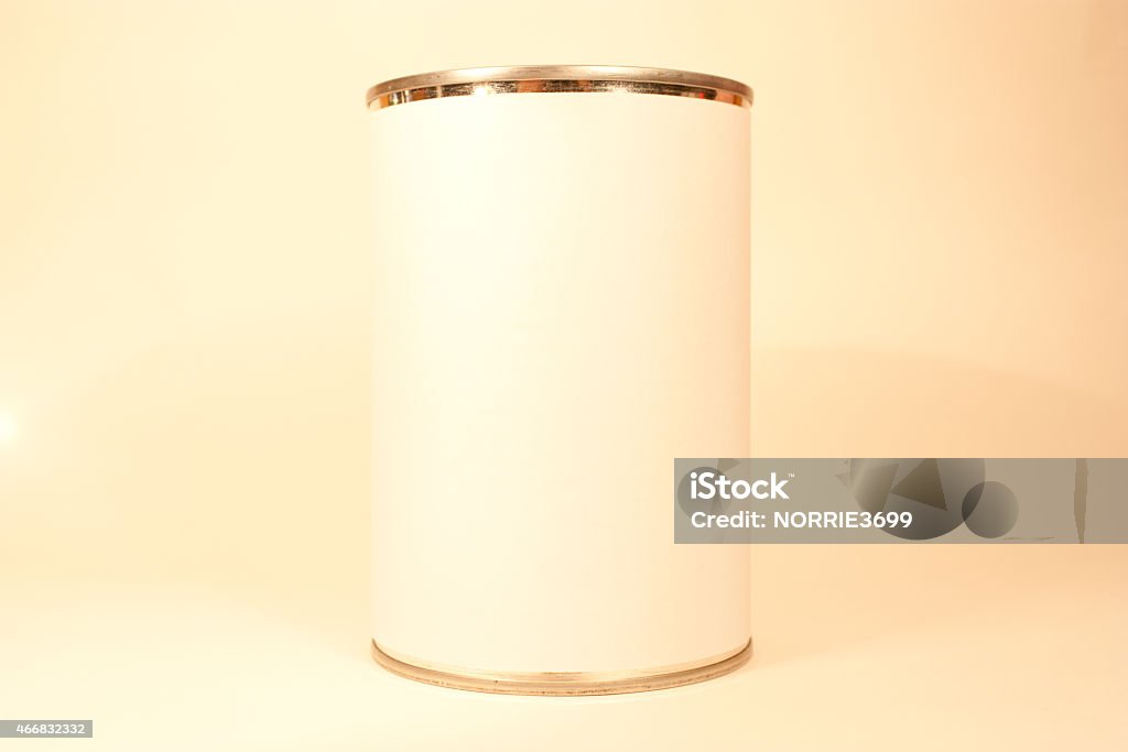 Unbranded Food A tin / can of unbranded food, with a blank label. 2015 Stock Photo