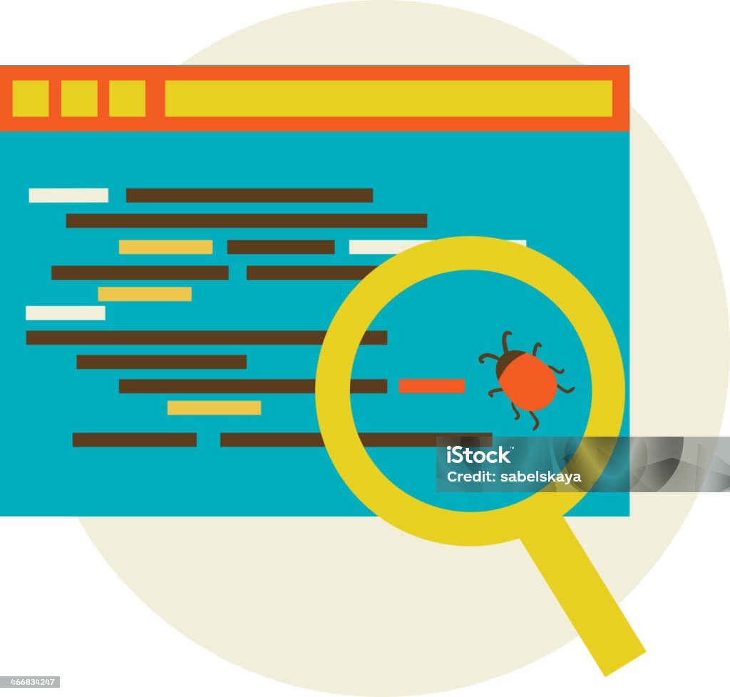 Image Of Bug In The Computer Programming Code Stock Illustration ...