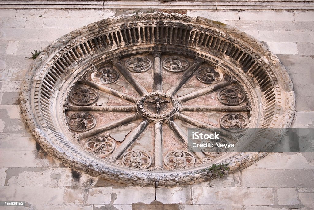 architecture detail on wall in Šibenik, Croatia 2015 Stock Photo