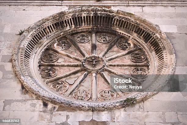 Architecture Detail On Wall In Šibenik Croatia Stock Photo - Download Image Now - 2015, Adriatic Sea, Ancient