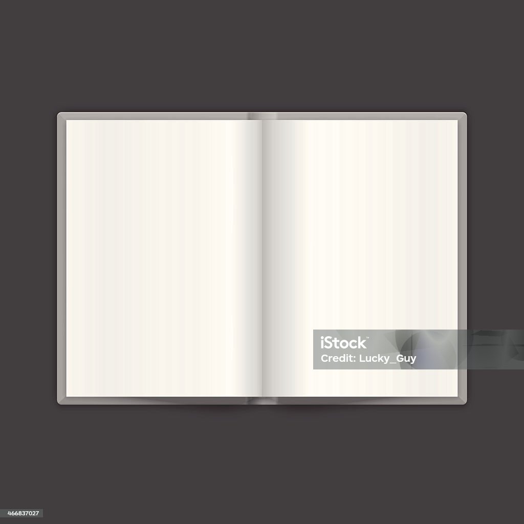 Propagação do livro com páginas em branco brancas.  Vector - Royalty-free Aberto arte vetorial