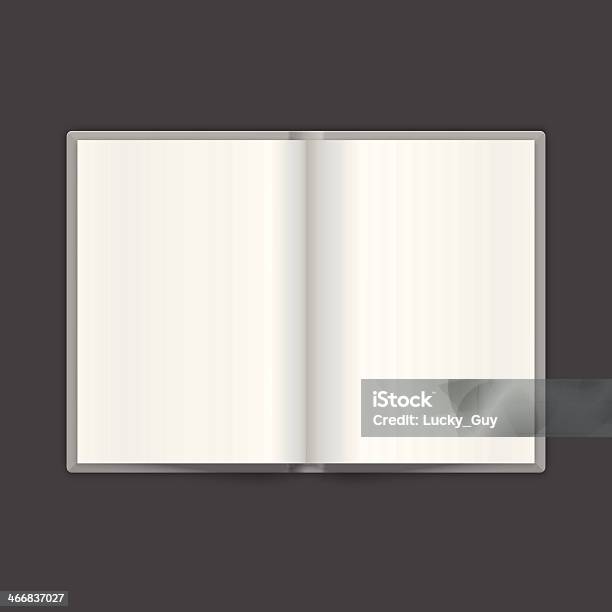 Propagação Do Livro Com Páginas Em Branco Brancas Vector - Arte vetorial de stock e mais imagens de Aberto