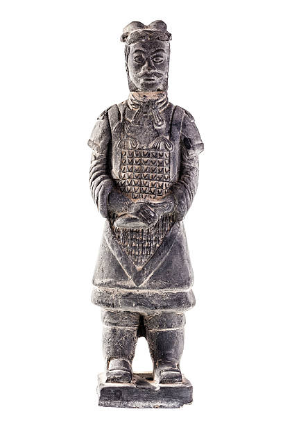 xian guerriero - terracotta soldiers souvenir sculpture isolated foto e immagini stock
