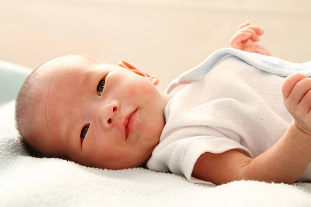 Happy baby stock photo