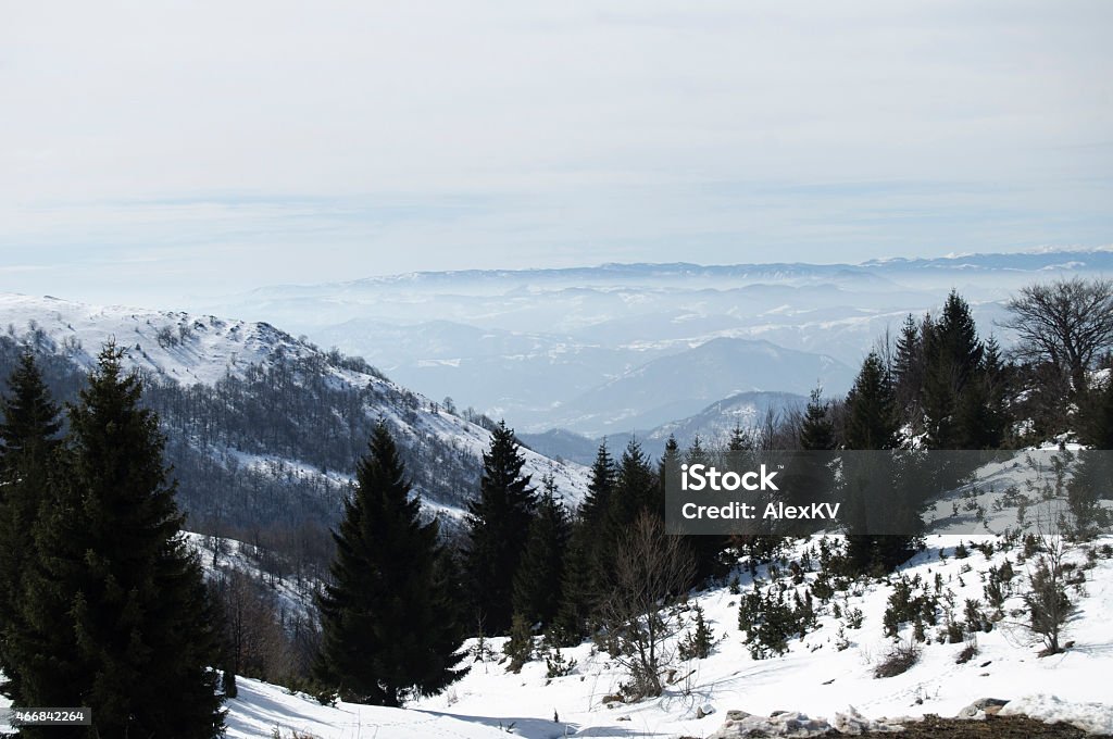 Winter landscape in mountains Winter landscape in snow covered mountains 2015 Stock Photo