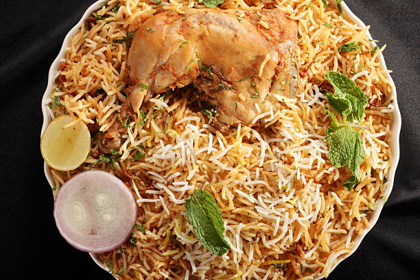 Hyderabadi Biryani is a Popular Chicken or Mutton based dish stock photo