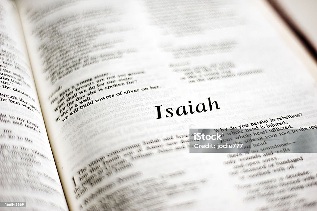 Isaiah Isaiah, one of 66 books in the Bible Book Stock Photo