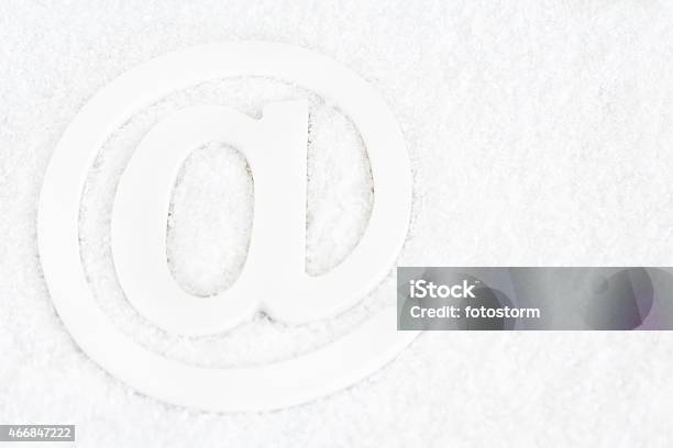 Wooden Email At Symbol Stock Photo - Download Image Now - 'at' Symbol, 2015, Alphabet