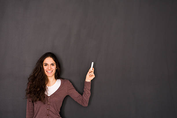 istock Woman Front of Blackboard 466848674