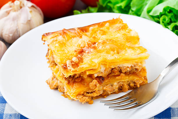 istock Italian lasagna on a plate 466849453