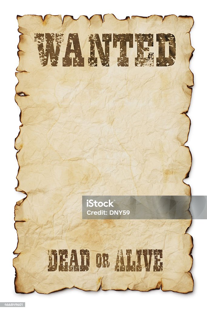 Wanted-englisches Plakat - Lizenzfrei Wanted - englisches Plakat Stock-Foto