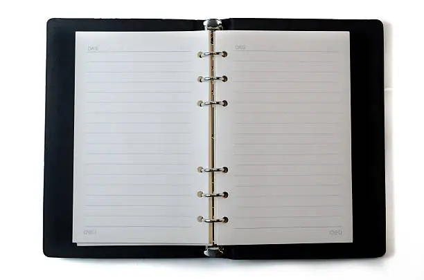 Notebook with black wireo