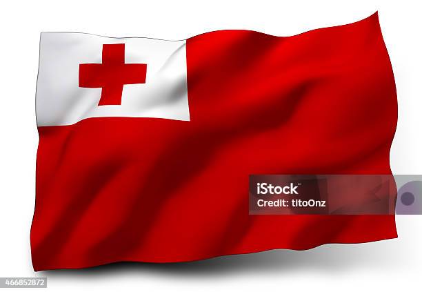 Flag Of Tonga Stock Photo - Download Image Now - 2015, Coat Of Arms, Colors