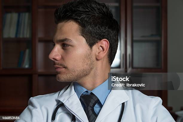 Portrait Of A Handsome Male Doctor Stock Photo - Download Image Now - 2015, 25-29 Years, Adult