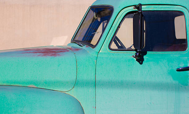 istock Green Vintage Pickup (Side/Front Detail) 466856602