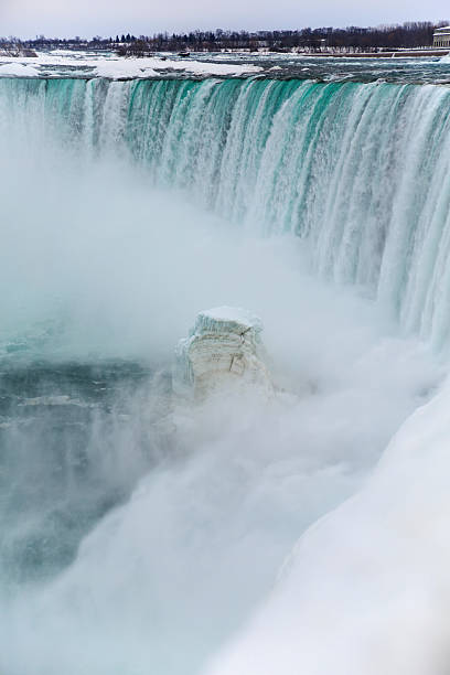 cataratas do niágara no inverno - slow motion iceberg flowing water river imagens e fotografias de stock