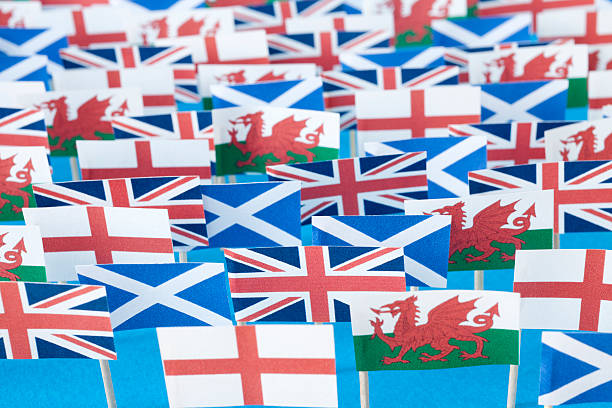 bandeiras do reino unido - welsh culture wales welsh flag dragon imagens e fotografias de stock