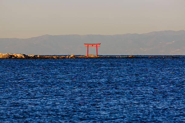 istock Japanese Torii Gate in the Water 466860142