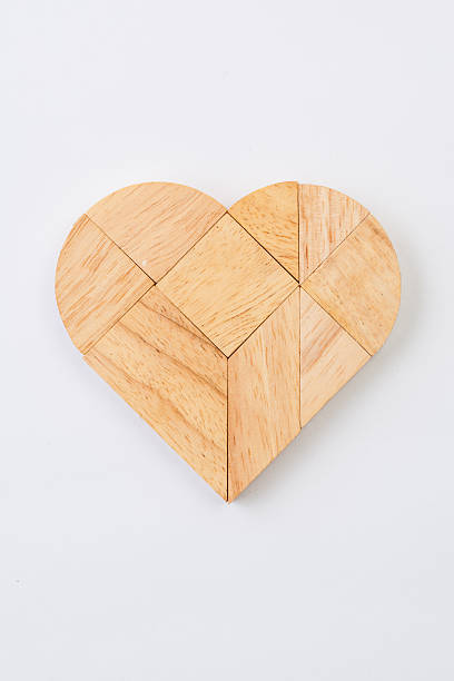 istock heart version of tangram, a traditional Chinese Puzzle Game made 466860790