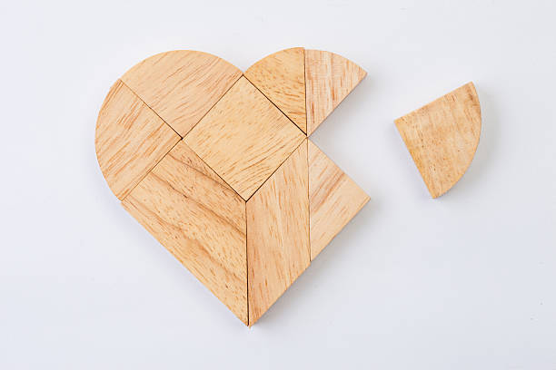 istock heart version of tangram, a traditional Chinese Puzzle Game made 466860792