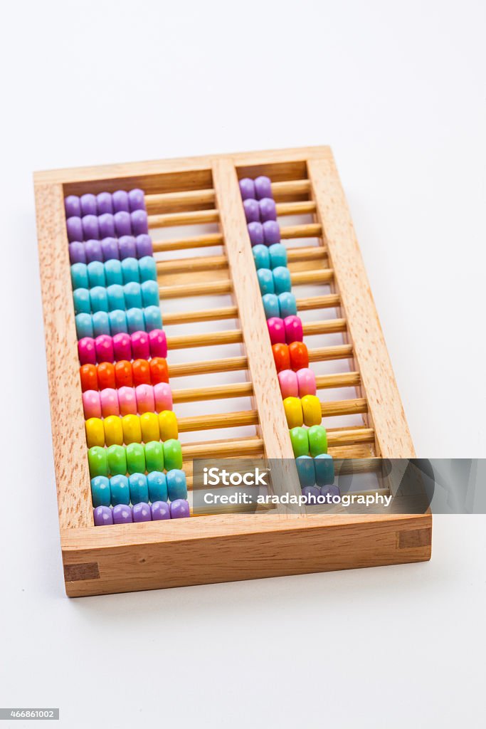 Chinese calculator with colorful beads - Close-up. Concept photo Chinese calculator with colorful beads - Close-up. Concept photo of business, child ,education , teaching ,learning, teaching, mathematics, arithmetic, accounting, calculate and calculating skills. 2015 Stock Photo