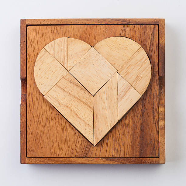istock heart version of tangram, a traditional Chinese Puzzle Game made 466861018