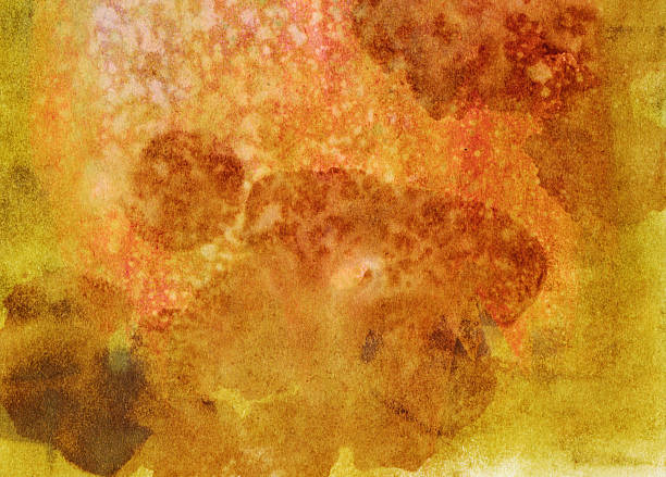 istock Golden brown and red grunge background 466865426