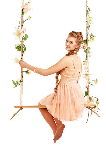 красивая девочка качаться - vertical single flower women teenager стоковые фото и изображения