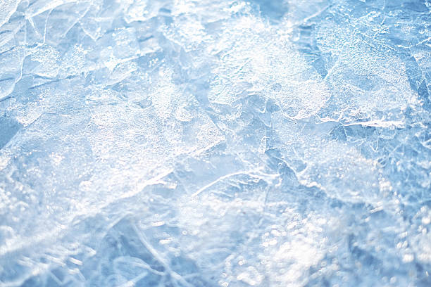 Frozen water surface background stock photo