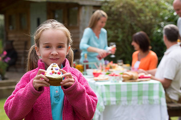 istock Little Girl Eating Cake 466866636