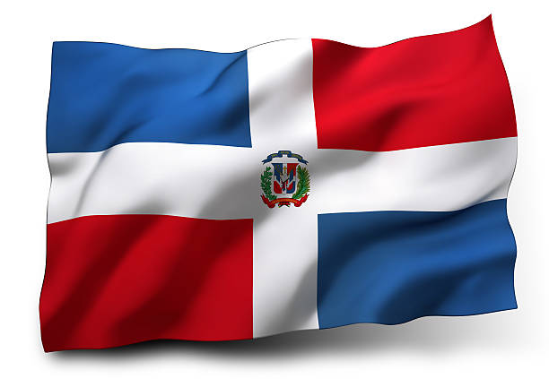 флаг доминиканская республика - dominican flag стоковые фото и изображения