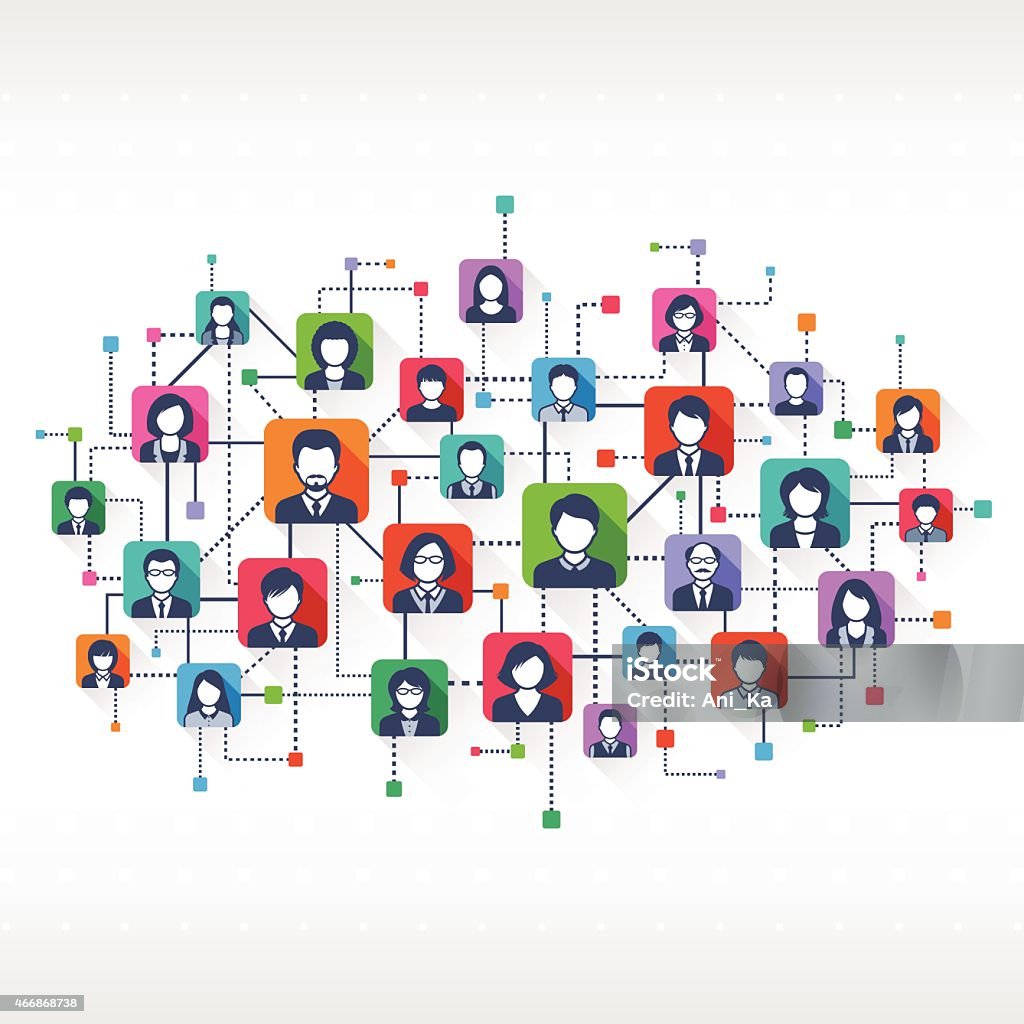 Social Network Vector illustration of a Social Network. Computer Graphic stock vector